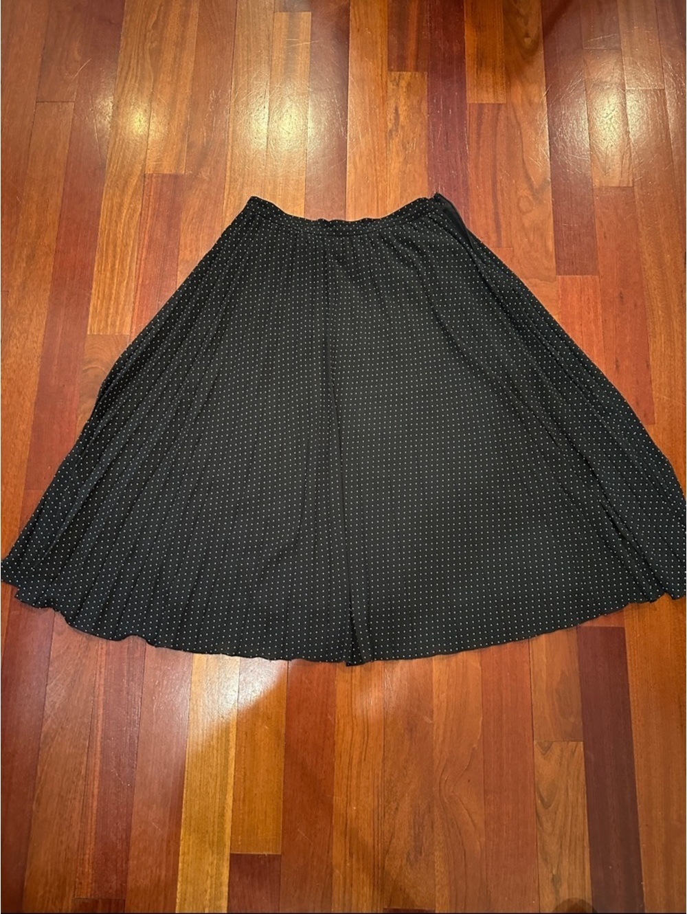 Banana Republic Black Skirt with White Polka Dots - Circle Skater 31” long